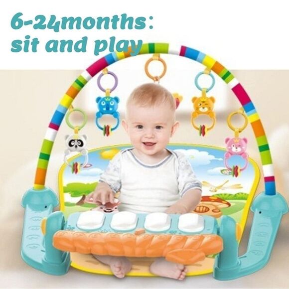 Baby Play Mat Baby Gym Musical Activity Center Kick Piano Fitness Rack Tummy Tim - Picture 2 of 6